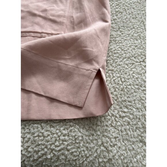 Madewell Crop Cargo Pocket Crewneck Top Womens Pale Blush Button Up Boxy Sz XL - Picture 7 of 11